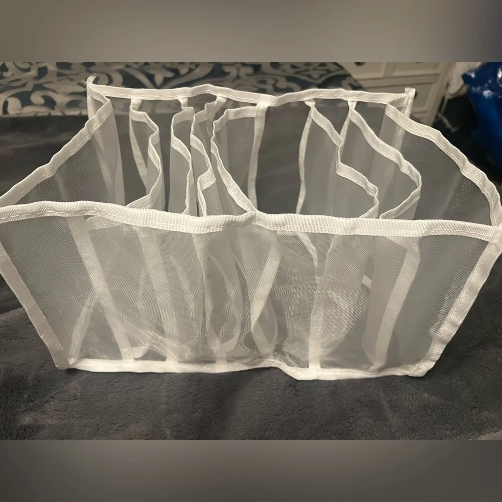 Deep White Mesh Storage Organizer